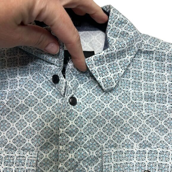 Cody James Woman’s blue/green snap button  slim fit x small - Picture 7 of 15